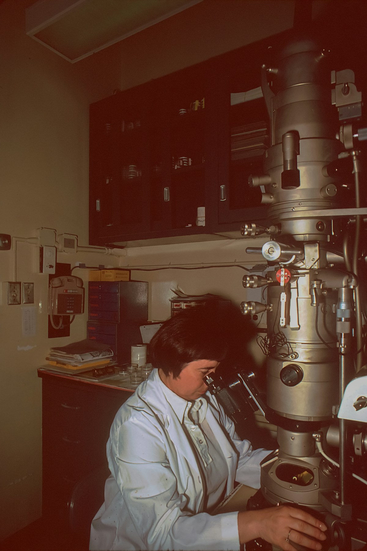 Medical researcher working in a specialist laboratory